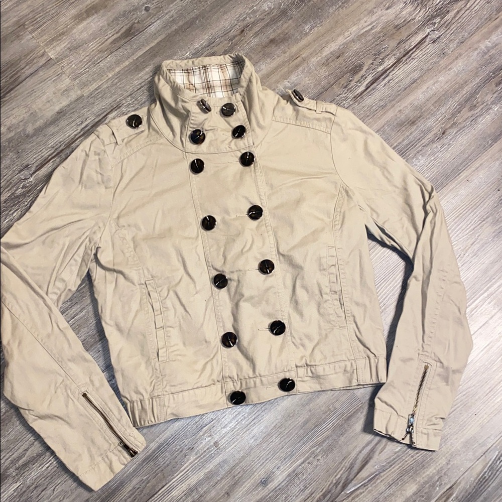 EUC SOUND & MATTER Khaki Military Button Style Jacket L